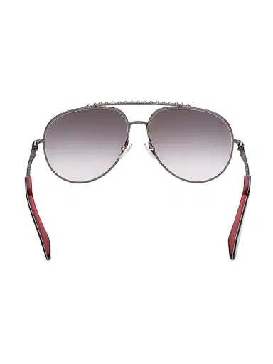 Christian Louboutin Men's Greggo 61MM Aviator Sunglasses - Gunmetal Red | Thumbnail 5 Christian Louboutin Men's Greggo 61MM Aviator Sunglasses - Gunmetal Red | Thumbnail 5