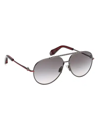 Christian Louboutin Men's Greggo 61MM Aviator Sunglasses - Gunmetal Red | Thumbnail 8 Christian Louboutin Men's Greggo 61MM Aviator Sunglasses - Gunmetal Red | Thumbnail 8