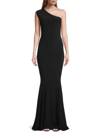 Norma Kamali Women's One-Shoulder Mermaid Gown - Black | Thumbnail 2 Norma Kamali Women's One-Shoulder Mermaid Gown - Black | Thumbnail 2