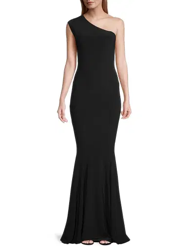 Norma Kamali Women's One-Shoulder Mermaid Gown - Black | Thumbnail 3 Norma Kamali Women's One-Shoulder Mermaid Gown - Black | Thumbnail 3