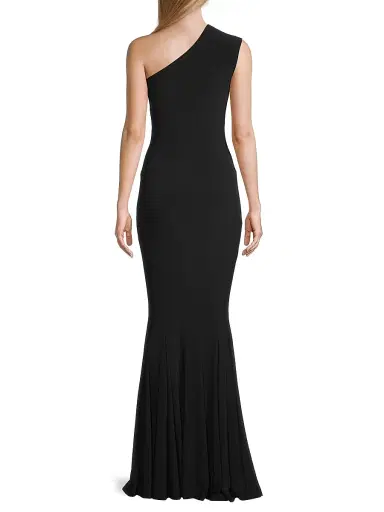 Norma Kamali Women's One-Shoulder Mermaid Gown - Black | Thumbnail 5 Norma Kamali Women's One-Shoulder Mermaid Gown - Black | Thumbnail 5