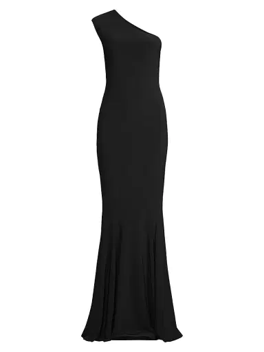 Norma Kamali Women's One-Shoulder Mermaid Gown - Black | Thumbnail 1 Norma Kamali Women's One-Shoulder Mermaid Gown - Black | Thumbnail 1