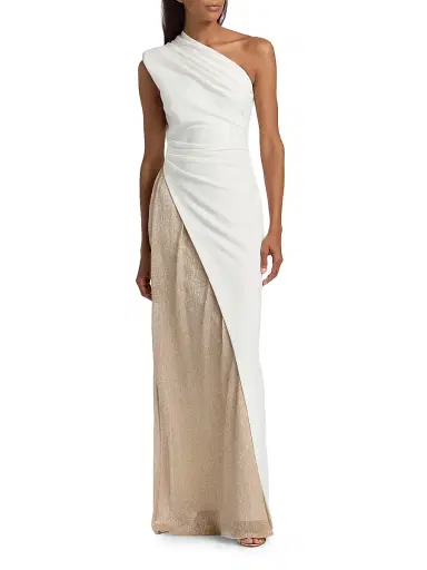 BLACK HALO Women's Marigold Two-Tone One-Shoulder Gown - Sandlight | Thumbnail 3 BLACK HALO Women's Marigold Two-Tone One-Shoulder Gown - Sandlight | Thumbnail 3