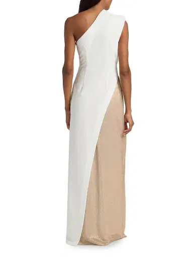 BLACK HALO Women's Marigold Two-Tone One-Shoulder Gown - Sandlight | Thumbnail 5 BLACK HALO Women's Marigold Two-Tone One-Shoulder Gown - Sandlight | Thumbnail 5