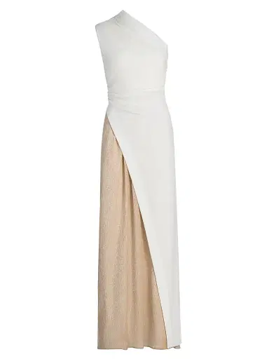 BLACK HALO Women's Marigold Two-Tone One-Shoulder Gown - Sandlight | Thumbnail 1 BLACK HALO Women's Marigold Two-Tone One-Shoulder Gown - Sandlight | Thumbnail 1