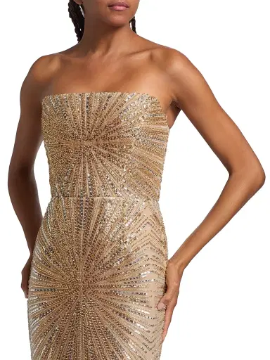 Bronx and Banco Women's Dahlia Crystal-Embellished Strapless Maxi Dress - Gold | Thumbnail 6 Bronx and Banco Women's Dahlia Crystal-Embellished Strapless Maxi Dress - Gold | Thumbnail 6
