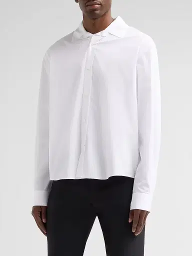MOSCHINO Men's Cotton Button-Front Long-Sleeve Shirt - White - Size XS | Thumbnail 4 MOSCHINO Men's Cotton Button-Front Long-Sleeve Shirt - White - Size XS | Thumbnail 4