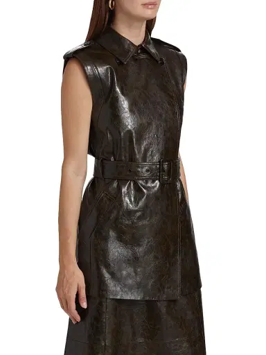 Kobi Halperin Women's Harper Faux Leather Vest - Dark Brown | Thumbnail 4 Kobi Halperin Women's Harper Faux Leather Vest - Dark Brown | Thumbnail 4