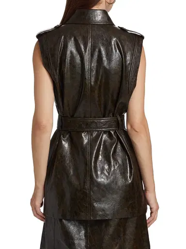 Kobi Halperin Women's Harper Faux Leather Vest - Dark Brown | Thumbnail 5 Kobi Halperin Women's Harper Faux Leather Vest - Dark Brown | Thumbnail 5