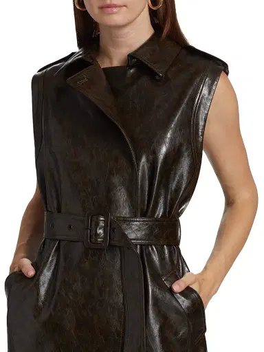 Kobi Halperin Women's Harper Faux Leather Vest - Dark Brown | Thumbnail 6 Kobi Halperin Women's Harper Faux Leather Vest - Dark Brown | Thumbnail 6