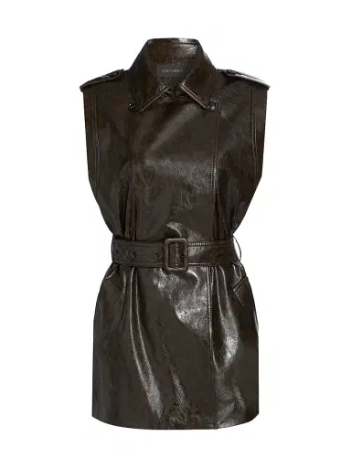 Kobi Halperin Women's Harper Faux Leather Vest - Dark Brown | Thumbnail 1 Kobi Halperin Women's Harper Faux Leather Vest - Dark Brown | Thumbnail 1