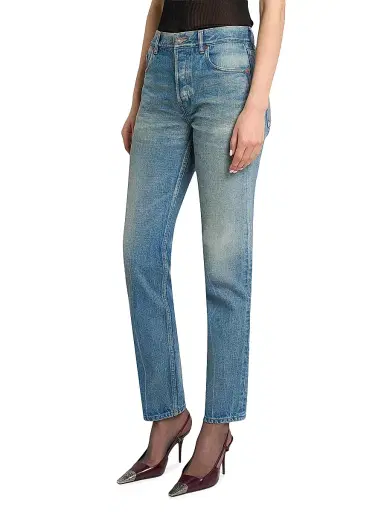 Saint Laurent Women's 90's Mid-Rise Straight Jeans - Authentic Medium Blue - Size 31 | Thumbnail 5 Saint Laurent Women's 90's Mid-Rise Straight Jeans - Authentic Medium Blue - Size 31 | Thumbnail 5