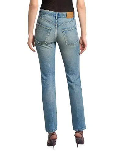 Saint Laurent Women's 90's Mid-Rise Straight Jeans - Authentic Medium Blue - Size 31 | Thumbnail 6 Saint Laurent Women's 90's Mid-Rise Straight Jeans - Authentic Medium Blue - Size 31 | Thumbnail 6