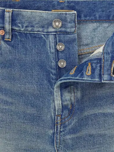 Saint Laurent Women's 90's Mid-Rise Straight Jeans - Authentic Medium Blue - Size 31 | Thumbnail 8 Saint Laurent Women's 90's Mid-Rise Straight Jeans - Authentic Medium Blue - Size 31 | Thumbnail 8
