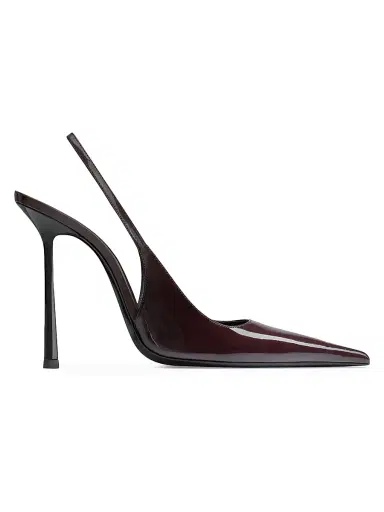 Saint Laurent Women's Vendome Slingback Pumps in Patent Leather - Marron Glace | Thumbnail 1 Saint Laurent Women's Vendome Slingback Pumps in Patent Leather - Marron Glace | Thumbnail 1