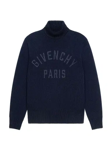 Givenchy Men's Sweater in Cotton - Dark Navy | Thumbnail 1 Givenchy Men's Sweater in Cotton - Dark Navy | Thumbnail 1