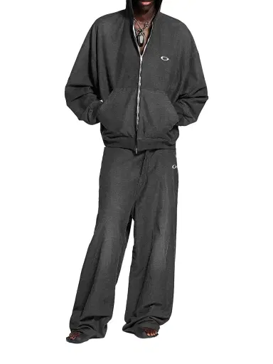 Balenciaga Men's Trompe Hoodie - Anthracite | Thumbnail 2 Balenciaga Men's Trompe Hoodie - Anthracite | Thumbnail 2