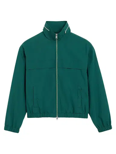 AMI Paris Men's Ami de Coeur Full-Zip Windbreaker Jacket - Vert Sapin | Thumbnail 1 AMI Paris Men's Ami de Coeur Full-Zip Windbreaker Jacket - Vert Sapin | Thumbnail 1