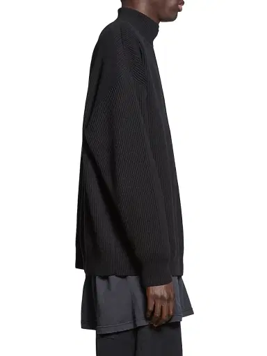 Balenciaga Men's Camionneur Regular Fit Sweater - Black | Thumbnail 5 Balenciaga Men's Camionneur Regular Fit Sweater - Black | Thumbnail 5