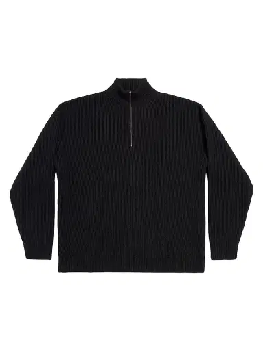 Balenciaga Men's Camionneur Regular Fit Sweater - Black | Thumbnail 1 Balenciaga Men's Camionneur Regular Fit Sweater - Black | Thumbnail 1