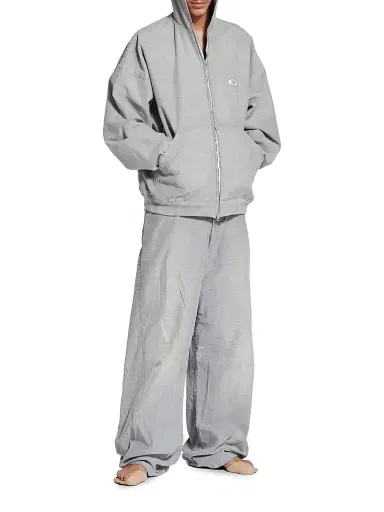 Balenciaga Men's Trompe L'oeil Sweatpants - Heather Grey | Thumbnail 3 Balenciaga Men's Trompe L'oeil Sweatpants - Heather Grey | Thumbnail 3