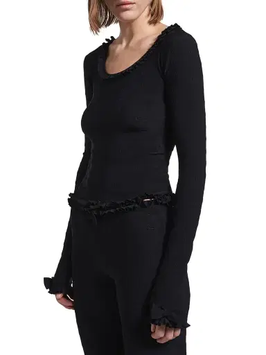 Balenciaga Women's Long Sleeve Top - Black | Thumbnail 3 Balenciaga Women's Long Sleeve Top - Black | Thumbnail 3