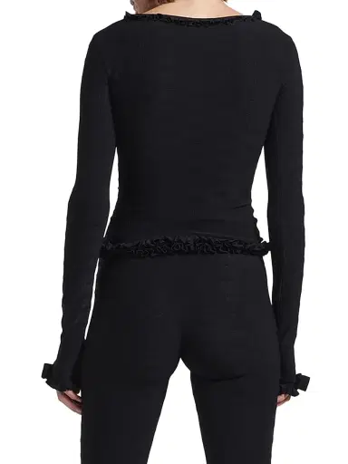 Balenciaga Women's Long Sleeve Top - Black | Thumbnail 4 Balenciaga Women's Long Sleeve Top - Black | Thumbnail 4