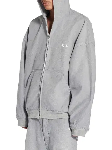 Balenciaga Men's Trompe Hoodie - Heather Grey | Thumbnail 3 Balenciaga Men's Trompe Hoodie - Heather Grey | Thumbnail 3