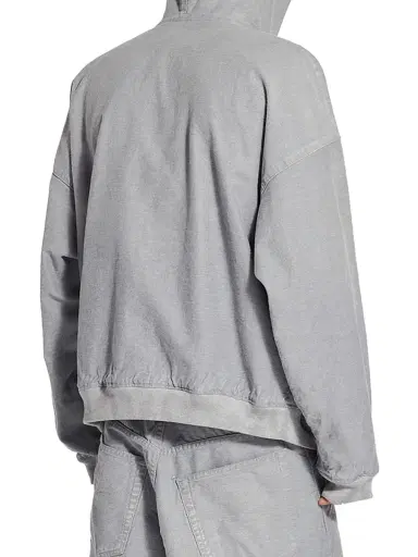 Balenciaga Men's Trompe Hoodie - Heather Grey | Thumbnail 4 Balenciaga Men's Trompe Hoodie - Heather Grey | Thumbnail 4