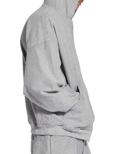 Balenciaga Men's Trompe Hoodie - Heather Grey | Thumbnail 5 Balenciaga Men's Trompe Hoodie - Heather Grey | Thumbnail 5