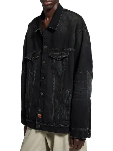 Balenciaga Men's Oversized Jacket - Midnight Blue | Thumbnail 4 Balenciaga Men's Oversized Jacket - Midnight Blue | Thumbnail 4