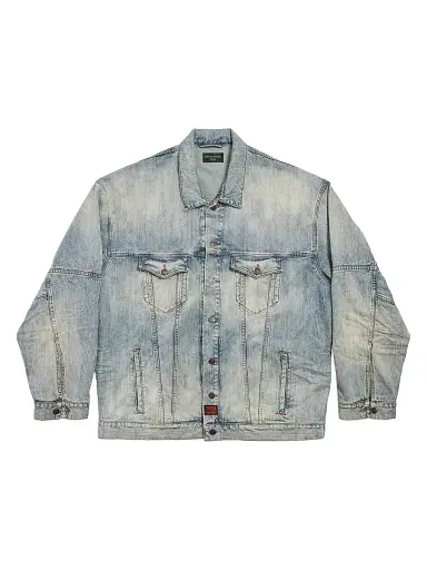 Balenciaga Men's Oversized Jacket - Blue | Thumbnail 1 Balenciaga Men's Oversized Jacket - Blue | Thumbnail 1