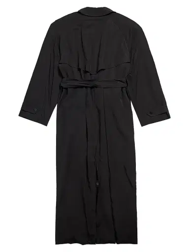Balenciaga Men's Fluid Boxy Trenchcoat - Black | Thumbnail 2 Balenciaga Men's Fluid Boxy Trenchcoat - Black | Thumbnail 2