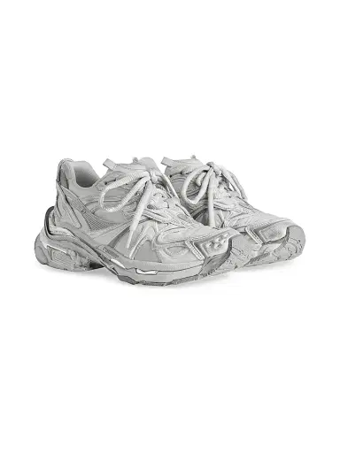 Balenciaga Women's Runner Sneakers - Grey Silver | Thumbnail 2 Balenciaga Women's Runner Sneakers - Grey Silver | Thumbnail 2