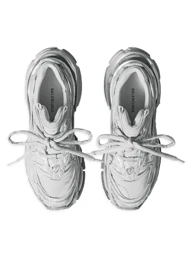 Balenciaga Women's Runner Sneakers - Grey Silver | Thumbnail 6 Balenciaga Women's Runner Sneakers - Grey Silver | Thumbnail 6