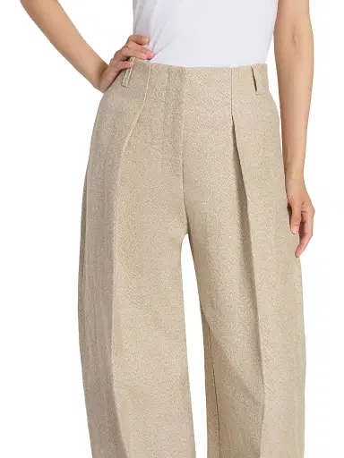 Jacquemus Women's Le Ovalo Cotton-Linen Pants - Off White | Thumbnail 6 Jacquemus Women's Le Ovalo Cotton-Linen Pants - Off White | Thumbnail 6