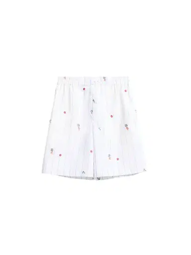 Jacquemus Men's Vegetable-Print Cotton Shorts - Blue Beige | Thumbnail 1 Jacquemus Men's Vegetable-Print Cotton Shorts - Blue Beige | Thumbnail 1