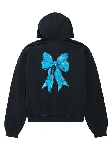 Balenciaga Women's Bow Zip-Up Regular Fit Hoodie - Faded Black | Thumbnail 2 Balenciaga Women's Bow Zip-Up Regular Fit Hoodie - Faded Black | Thumbnail 2
