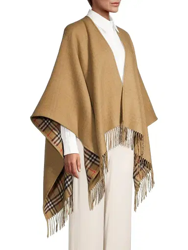 Burberry Women's Reversible Wool Cape - Archive Beige | Thumbnail 4 Burberry Women's Reversible Wool Cape - Archive Beige | Thumbnail 4