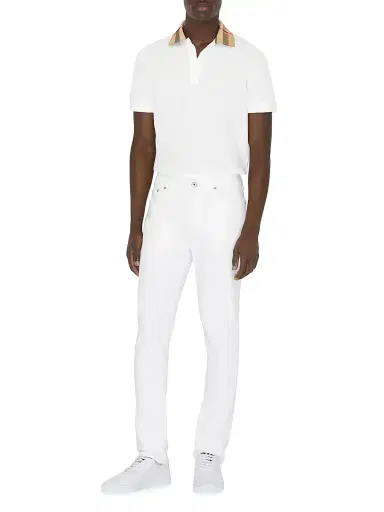 Burberry Men's Cody Cotton Polo Shirt - White - Size XS | Thumbnail 2 Burberry Men's Cody Cotton Polo Shirt - White - Size XS | Thumbnail 2