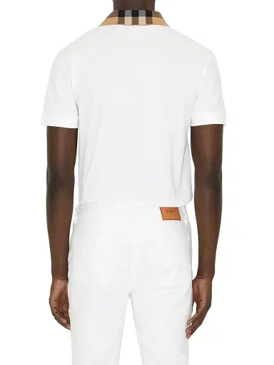 Burberry Men's Cody Cotton Polo Shirt - White - Size XS | Thumbnail 5 Burberry Men's Cody Cotton Polo Shirt - White - Size XS | Thumbnail 5
