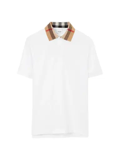 Burberry Men's Cody Cotton Polo Shirt - White - Size XS | Thumbnail 1 Burberry Men's Cody Cotton Polo Shirt - White - Size XS | Thumbnail 1