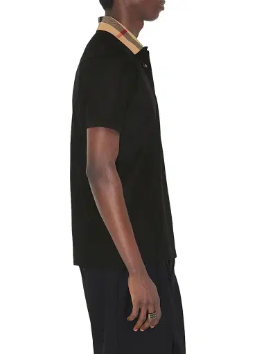 Burberry Men's Cody Cotton Polo Shirt - Black | Thumbnail 4 Burberry Men's Cody Cotton Polo Shirt - Black | Thumbnail 4