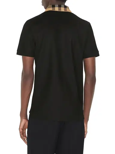 Burberry Men's Cody Cotton Polo Shirt - Black | Thumbnail 5 Burberry Men's Cody Cotton Polo Shirt - Black | Thumbnail 5