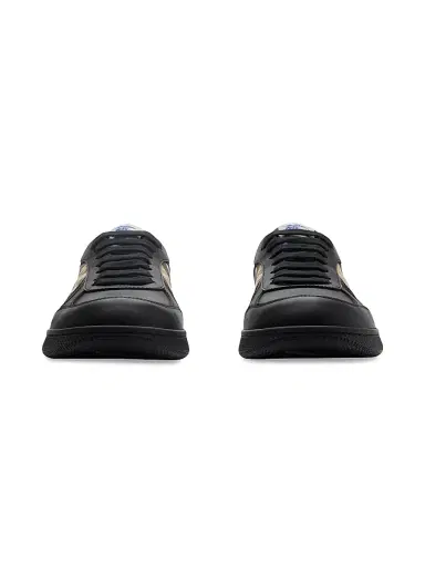 Burberry Men's Terrace Leather & Check Sneakers - Black Sand | Thumbnail 4 Burberry Men's Terrace Leather & Check Sneakers - Black Sand | Thumbnail 4