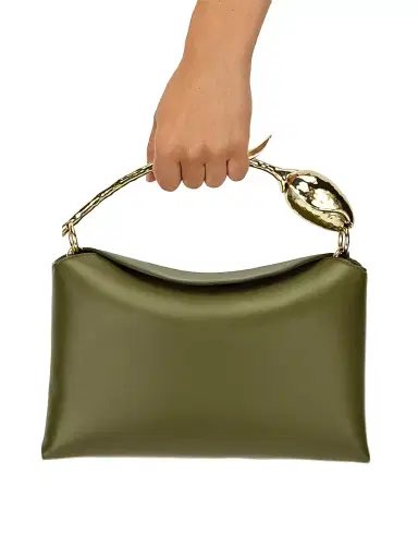 Erdem Women's Bloom Leather Top Handle Bag - Khaki | Thumbnail 2 Erdem Women's Bloom Leather Top Handle Bag - Khaki | Thumbnail 2