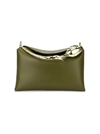 Erdem Women's Bloom Leather Top Handle Bag - Khaki | Thumbnail 6 Erdem Women's Bloom Leather Top Handle Bag - Khaki | Thumbnail 6