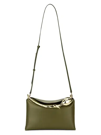 Erdem Women's Bloom Leather Top Handle Bag - Khaki | Thumbnail 8 Erdem Women's Bloom Leather Top Handle Bag - Khaki | Thumbnail 8