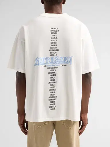 Represent Men's Golden Tour Graphic Cotton T-Shirt - Flat White - Size XXL | Thumbnail 3 Represent Men's Golden Tour Graphic Cotton T-Shirt - Flat White - Size XXL | Thumbnail 3