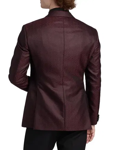 Giorgio Armani Men's Printed Dinner Jacket - Dark Red | Thumbnail 5 Giorgio Armani Men's Printed Dinner Jacket - Dark Red | Thumbnail 5